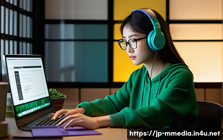멀티미디어 실무 역량 강화 방법 - A modern creative workspace featuring a young Japanese woman mastering video editing software on a s...