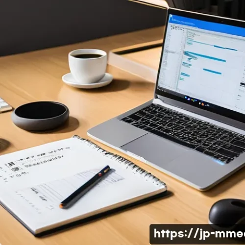 멀티미디어 콘텐츠 제작 실기시험 준비 팁 - A focused workspace for multimedia production exam preparation, featuring a clean desk with a modern...